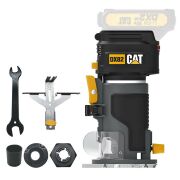 CAT DX82B 18Volt Şarjlı Kömürsüz 6mm Devir Ayarlı Profesyonel Avuç İçi El Frezesi Formika Tıraşlama (Akü Dahil Değildir)