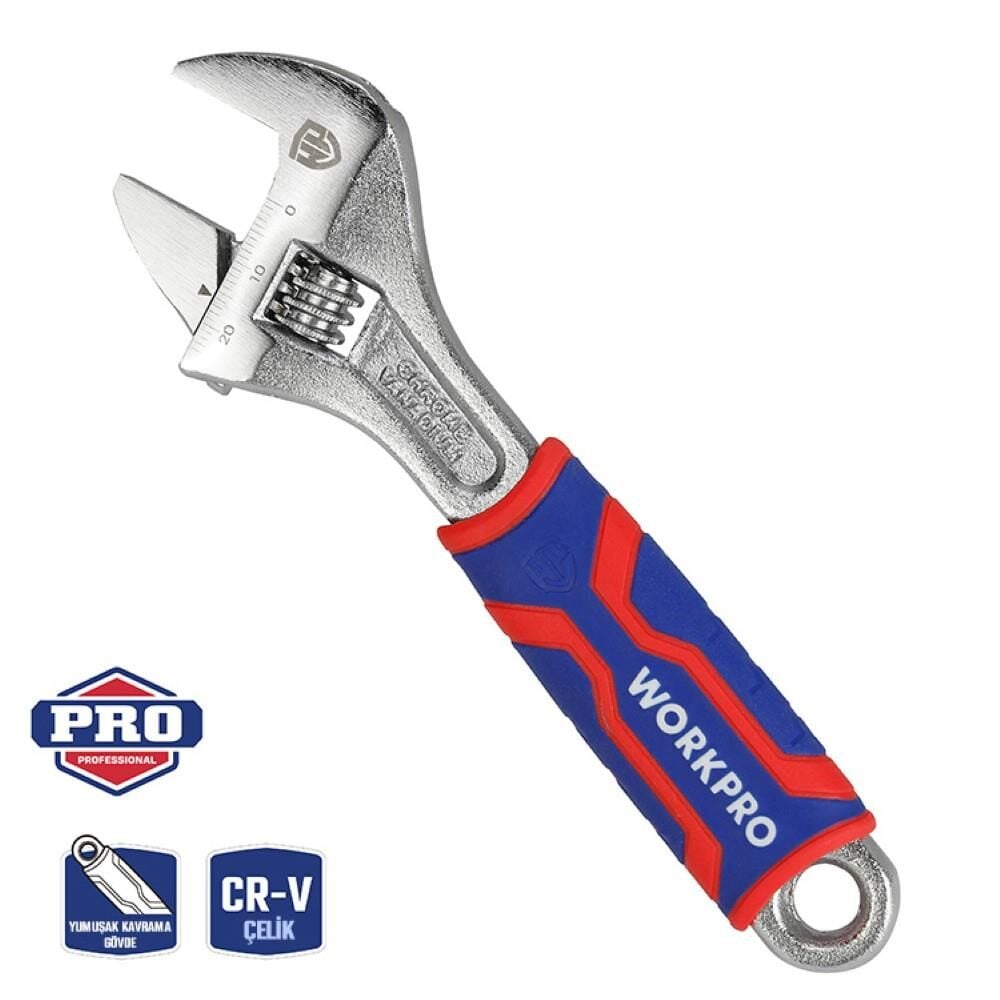 Workpro WORKPRO WP272010 150mm Cr-V Profesyonel Kurbağacık Anahtar En Ucuz Fiyatları ve Özellikleri