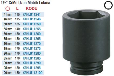 Yama 1/2 Altı Köşe Havalı Derin Uzun Lokmalar (Ölçü Seçeneklerine Bakınız)
