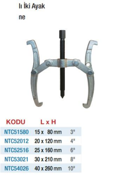 NT Tools Mafsallı İki Ayak Çektirmeler (Ölçü Seçeneklerine Bakınız) 25 x 160mm