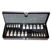 NT Tools NCSET1412E 25Prç. 1/4''ve1/2''CR-V Torx ve E Tipi Torx Lokma Seti