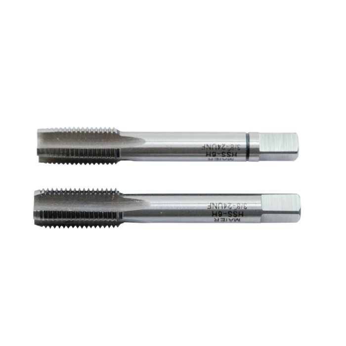 Maier DIN2181 Düz Kanal 2 Parçalı Takım -UNF İnce Diş - HSS Makine Kılavuzları (Ölçü Seçeneklerine Bakınız) UNF 9/16'' x 18