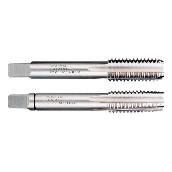 Werka DIN2181 - 2 Parçalı Takım - HSS Düz El Kılavuzu (Ölçü Seçeneklerine Bakınız)