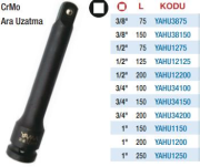 Yama Havalı Lokma Ara Uzatmalar (Ölçü Seçeneklerine Bakınız) 1'' - 200mm