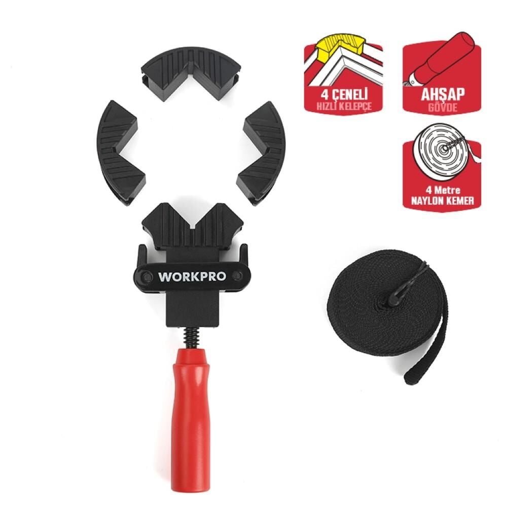 Workpro WORKPRO WP232044 4M Ayarlanabilir Bant Tipi Dört Köşeli Profesyonel İşkence En Ucuz Fiyatları ve Özellikleri