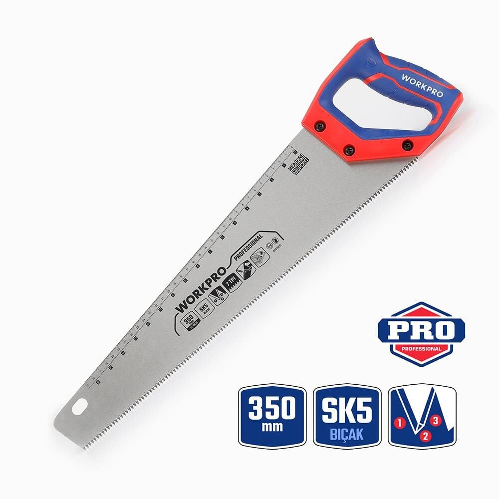 Workpro WORKPRO WP215035 350mm SK5 7 TPI Ağır Hizmet Tipi El Testeresi En Ucuz Fiyatları ve Özellikleri