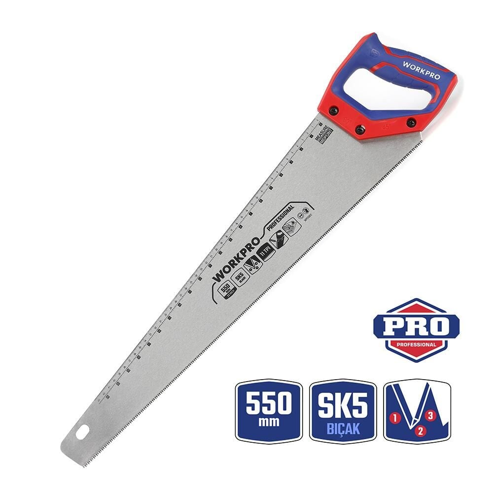 Workpro WORKPRO WP215012 550mm SK5 11 TPI Ağır Hizmet Tipi El Testeresi En Ucuz Fiyatları ve Özellikleri