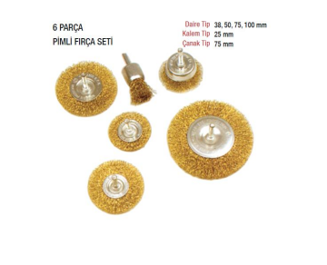 Tower T9227FS5 6 Parça Pimli Fırça Seti