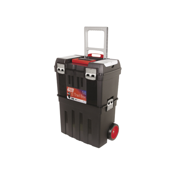 Tayg TAYG058 60lt Tekerlekli Çok Bölmeli Plastik/Alüminyum Portatif Takım Sandığı
