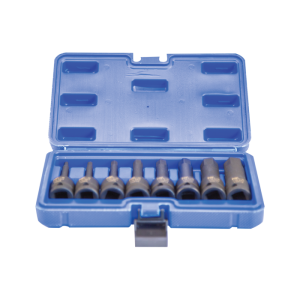 NTTools NCSETU12AL 8 Parça 1/2inç Cr-Mo Allen Uzun Lokma Seti