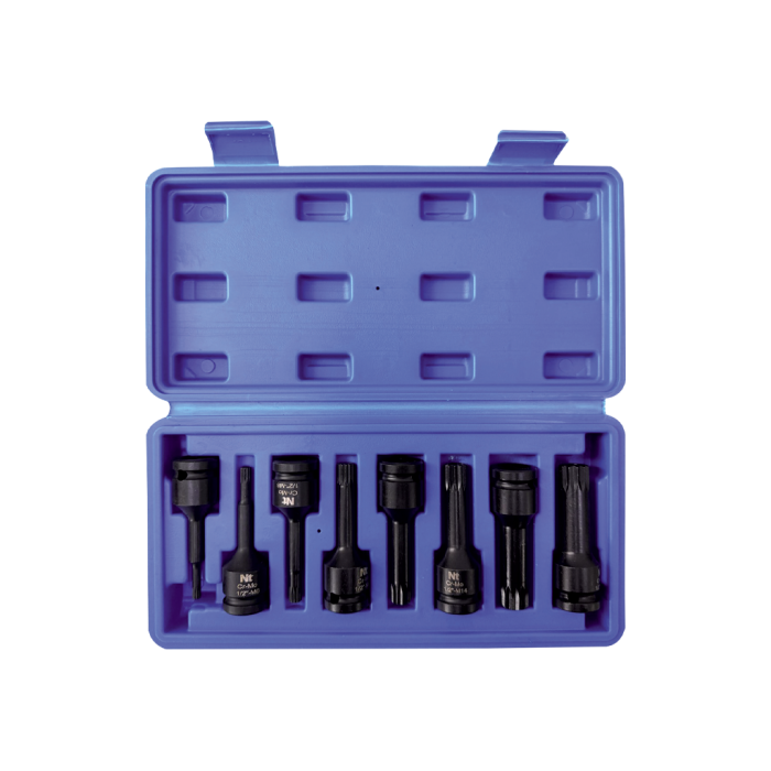 NT Tools NTZSETU12M 8 Parça 1/2inç Cr-Mo M-Tipi Uzun Lokma Seti