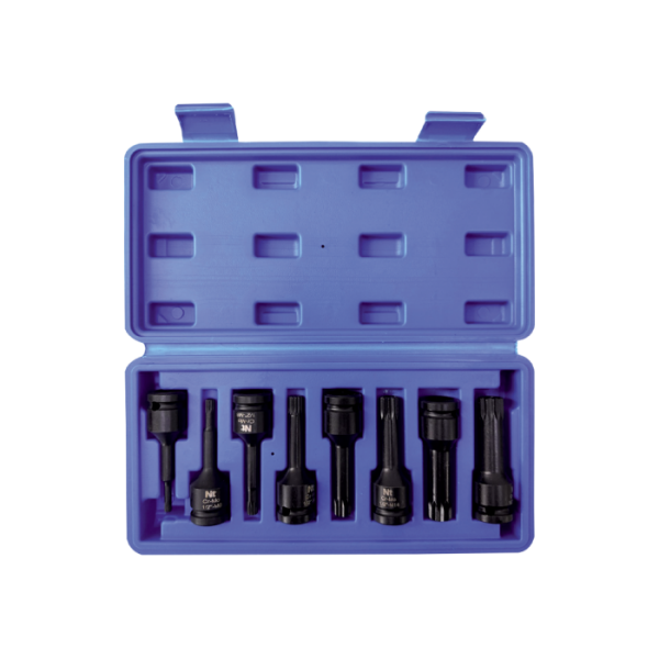 NT Tools NTZSETU12M 8 Parça 1/2inç Cr-Mo M-Tipi Uzun Lokma Seti