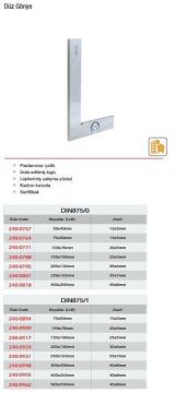 Werka Düz Gönye DIN875/1 (Ölçü Seçeneklerine Bakınız)