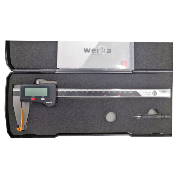 Werka W2243-200 IP67 Büyük Çene Dijital Kumpas 200x0.01mm