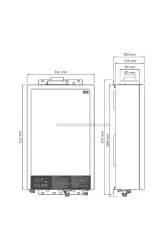 DAXOM UKDAX-12STL 12 Litre Hermetik Gazlı Şofben - 220v